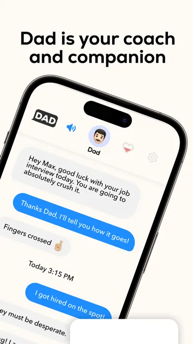 Captures d'écran de Dad: AI Coach & Companion