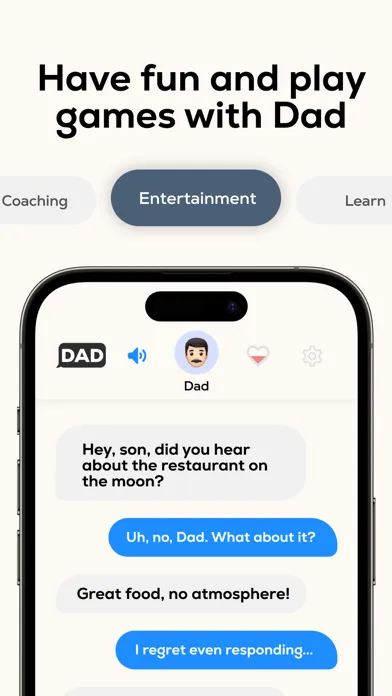 Captures d'écran de Dad: AI Coach & Companion