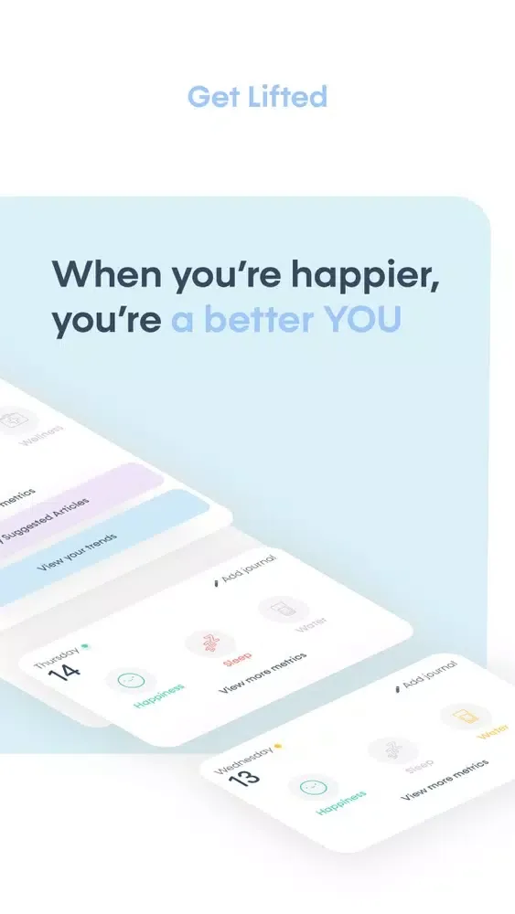 Screenshot di Lifted - Mental Health Tracker