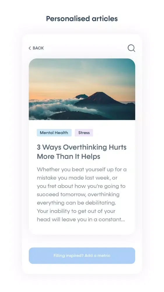 Screenshot di Lifted - Mental Health Tracker