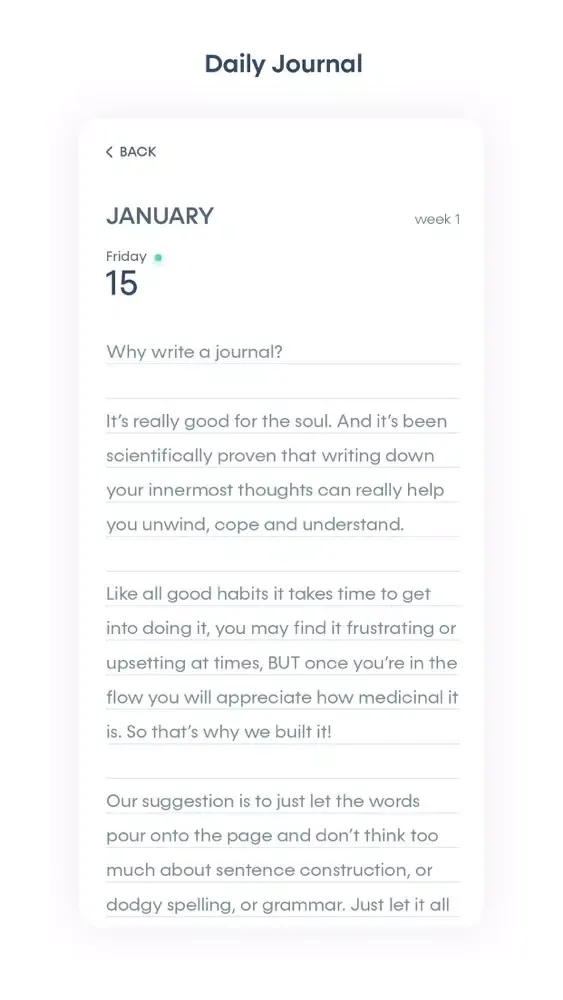 Screenshot di Lifted - Mental Health Tracker