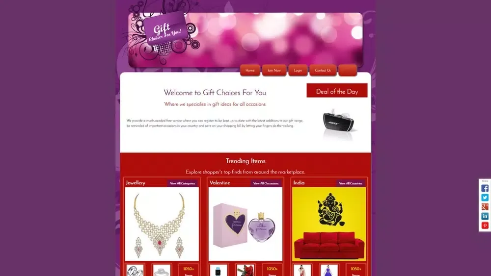 Capturas de tela do Gift Choices for You