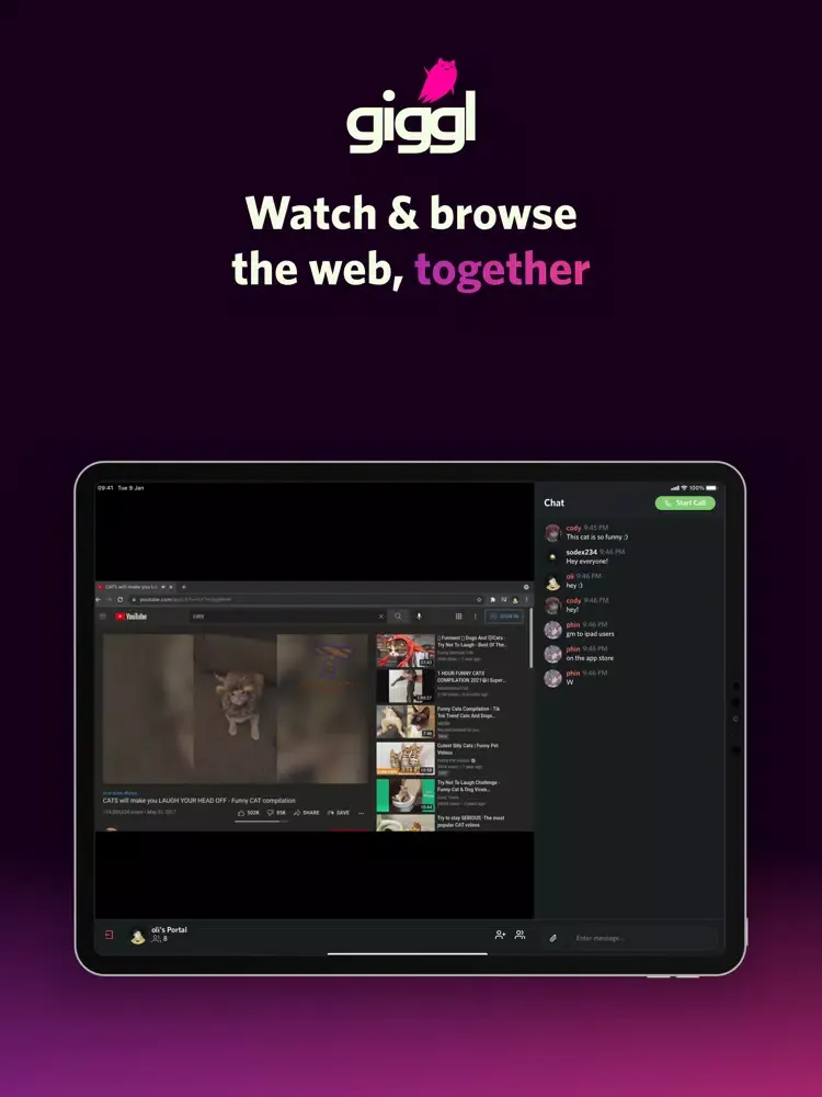 Giggl iPad  Ekran Görüntüleri