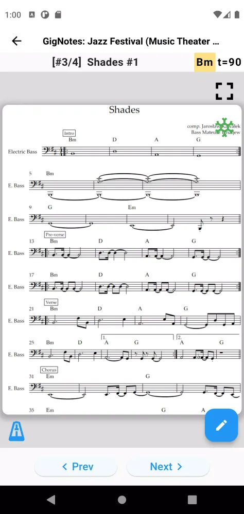 GigNotes Screenshots