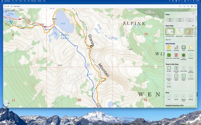Tangkapan skrin Topo Maps+