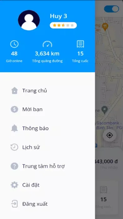 Zrzuty ekranu GoCab Driver
