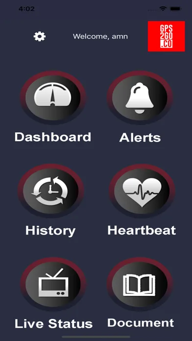 Capturas de tela do GPS2GO