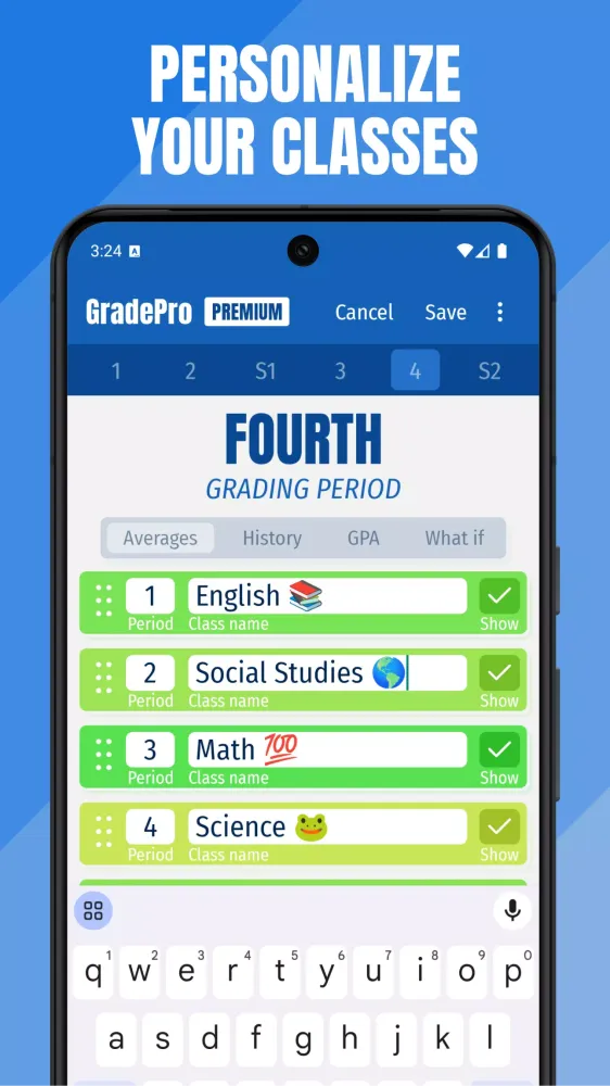GradePro Screenshots