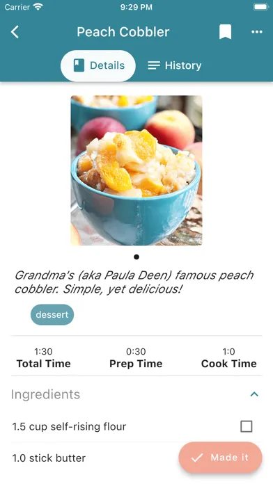 Capturas de pantalla de Grandma's Recipes App