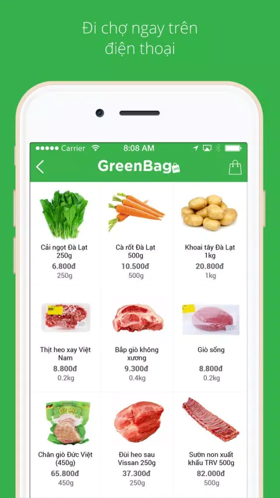 ภาพหน้าจอของ GreenBag – Đi Chợ Online
