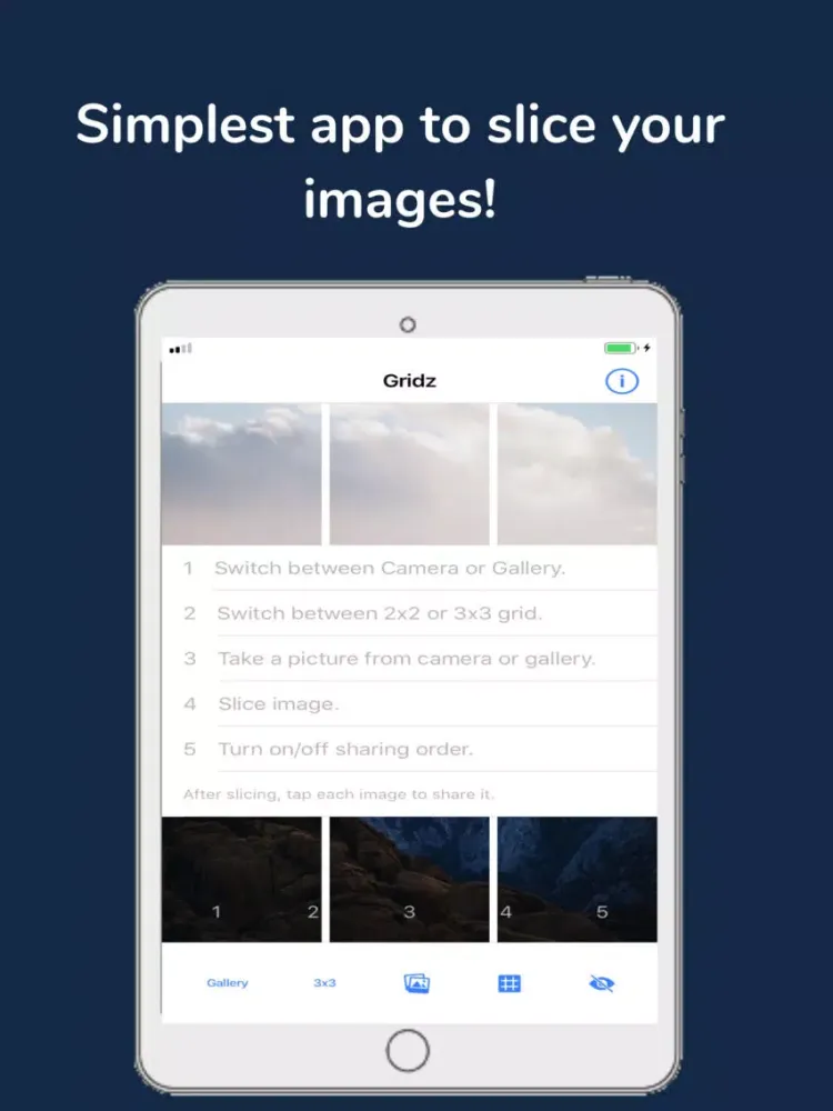 ภาพหน้าจอของ Gridz Photos iPad 
