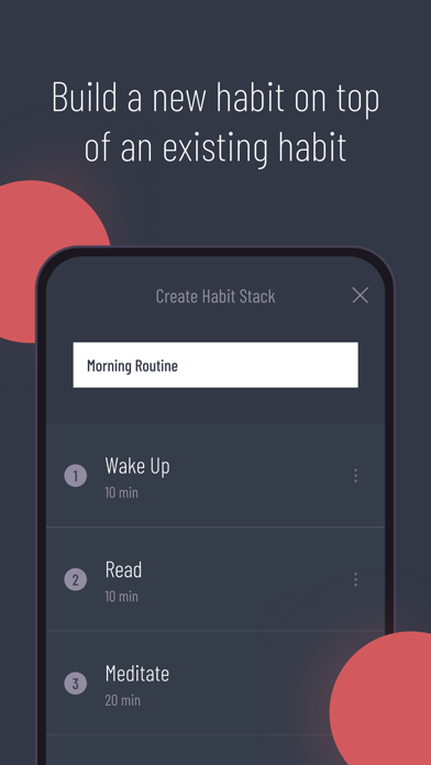 Capturas de tela do HabitApp daily habit checklist