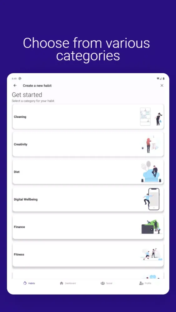 Habyte－Automated habit tracker Screenshots