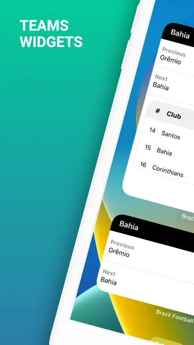 Brasileirão Football Widgets Screenshots