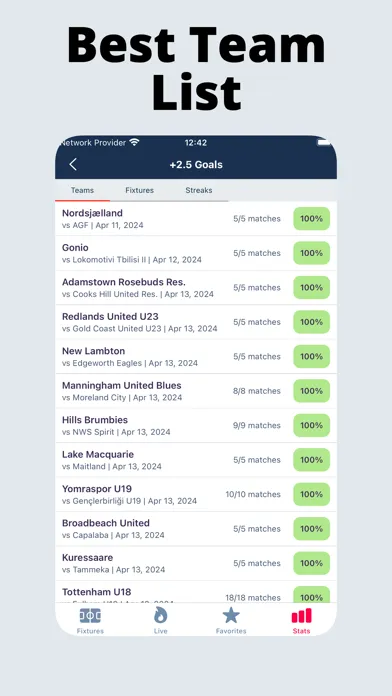 Screenshot di XFStats Extreme Football Stats