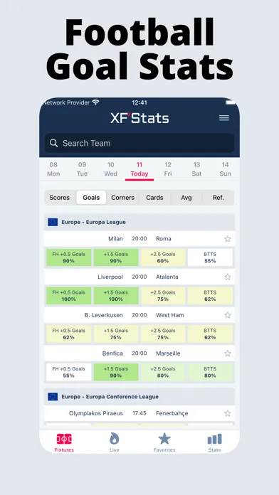 Screenshot di XFStats Extreme Football Stats