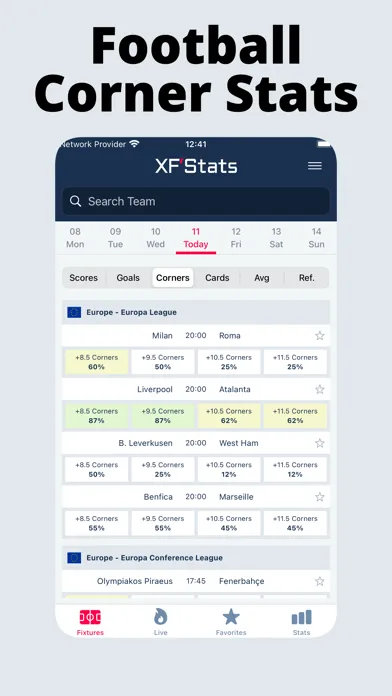 Screenshot di XFStats Extreme Football Stats