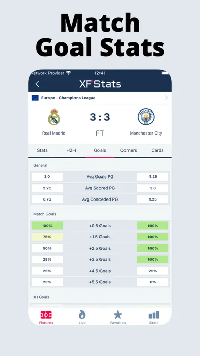 Screenshot di XFStats Extreme Football Stats