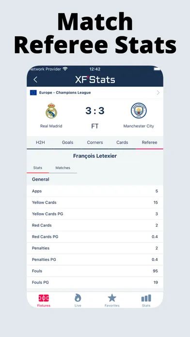 Screenshot di XFStats Extreme Football Stats