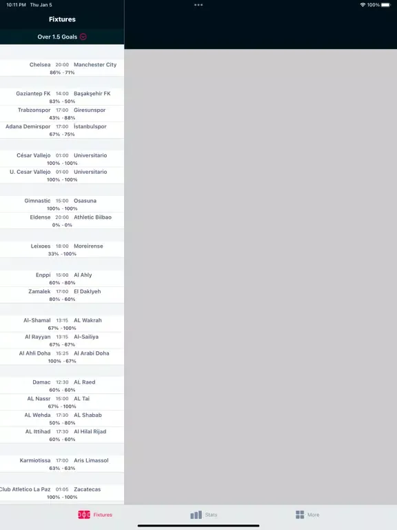 6Stats - Football Stats iPad 應用截圖