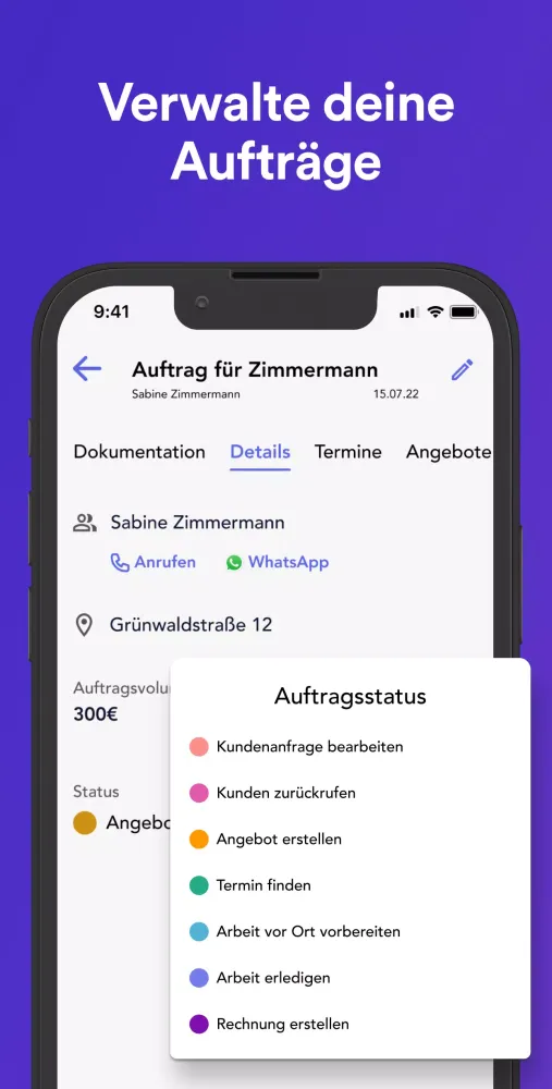 handly - Handwerker App Screenshots