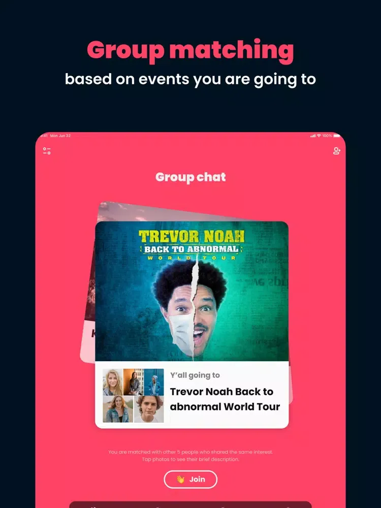 Happin: Friends & Local events iPad  Screenshots