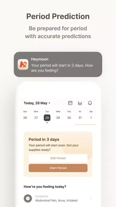 Capturas de tela do Heymoon: Period Cycle Tracker