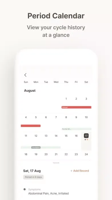 Capturas de tela do Heymoon: Period Cycle Tracker