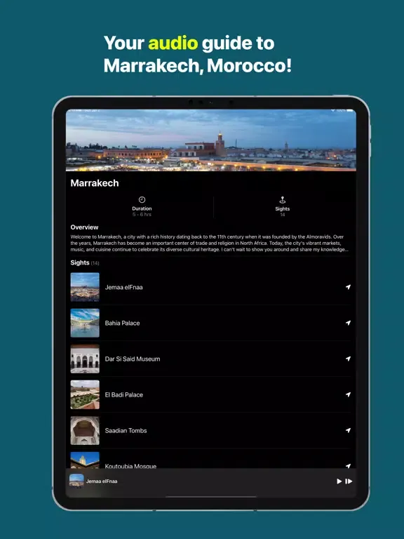 HipTrip Marrakech - Audio Tour iPad  Screenshots