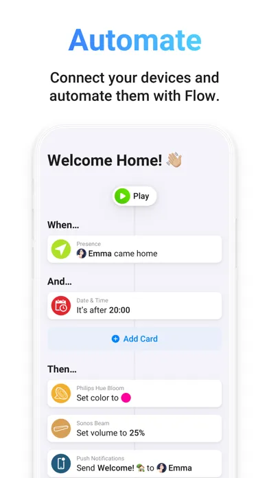 Screenshot di Homey — A better smart home