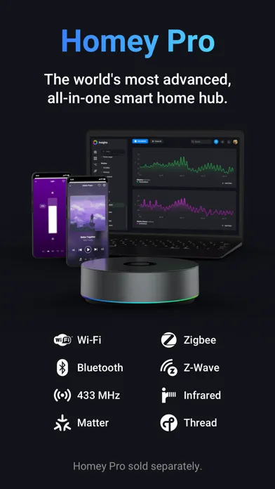 Screenshot di Homey — A better smart home