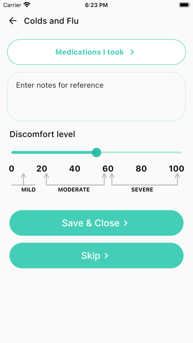 Tangkapan skrin Health Log App - How u Doing?