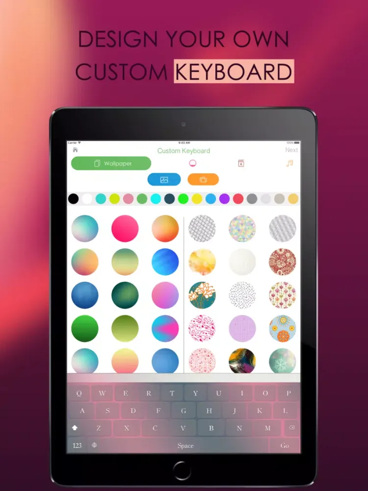 My Photo Keyboard Background iPad  스크린샷