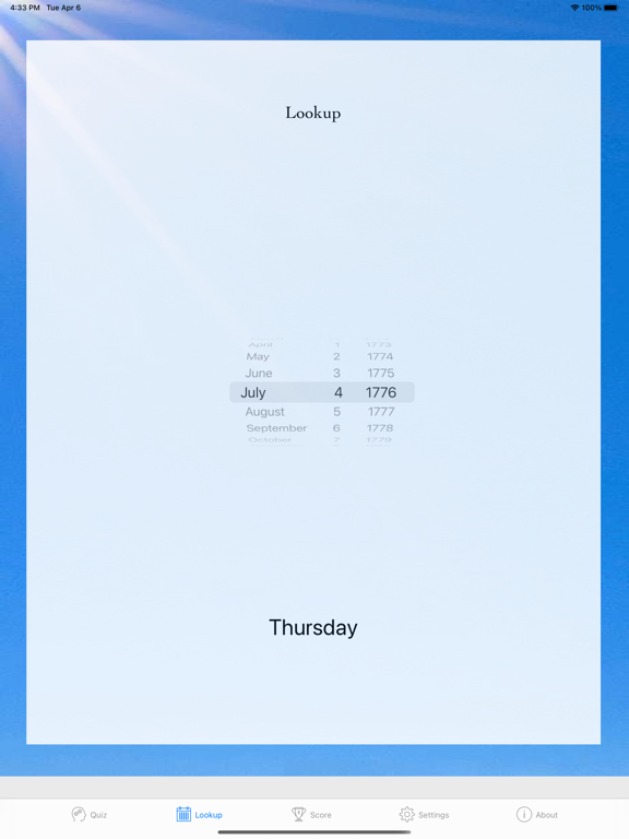 Day of Week iPad  سکرین شاٹس