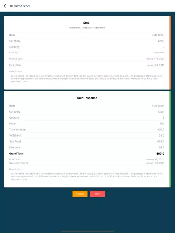 Tangkapan layar iFirsh Supplier iPad 