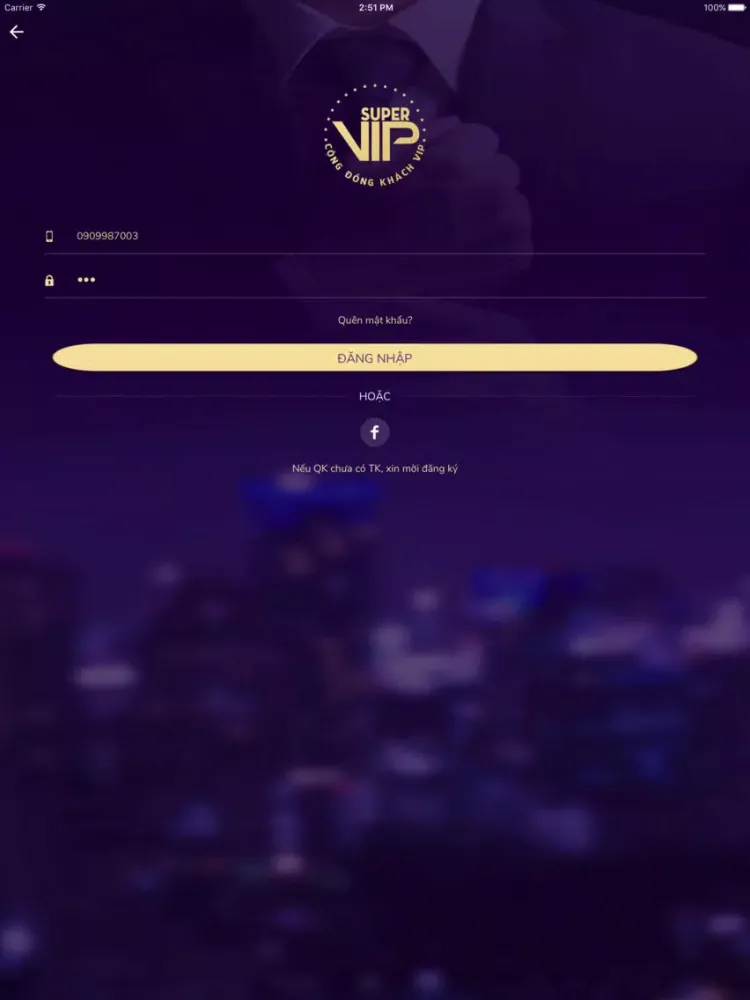 SuperVIP Cộng Đồng Khách VIP iPad 應用截圖