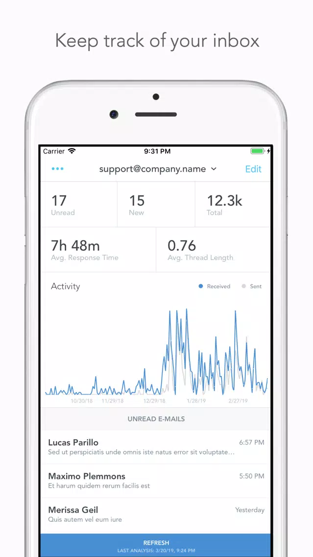 Inbox Analyzer 스크린샷