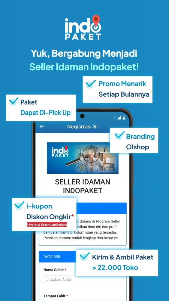 Capturas de tela do INDOPAKET