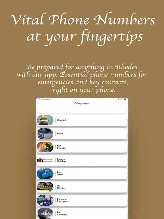 Tangkapan layar Elena Villa Rhodes iPad 