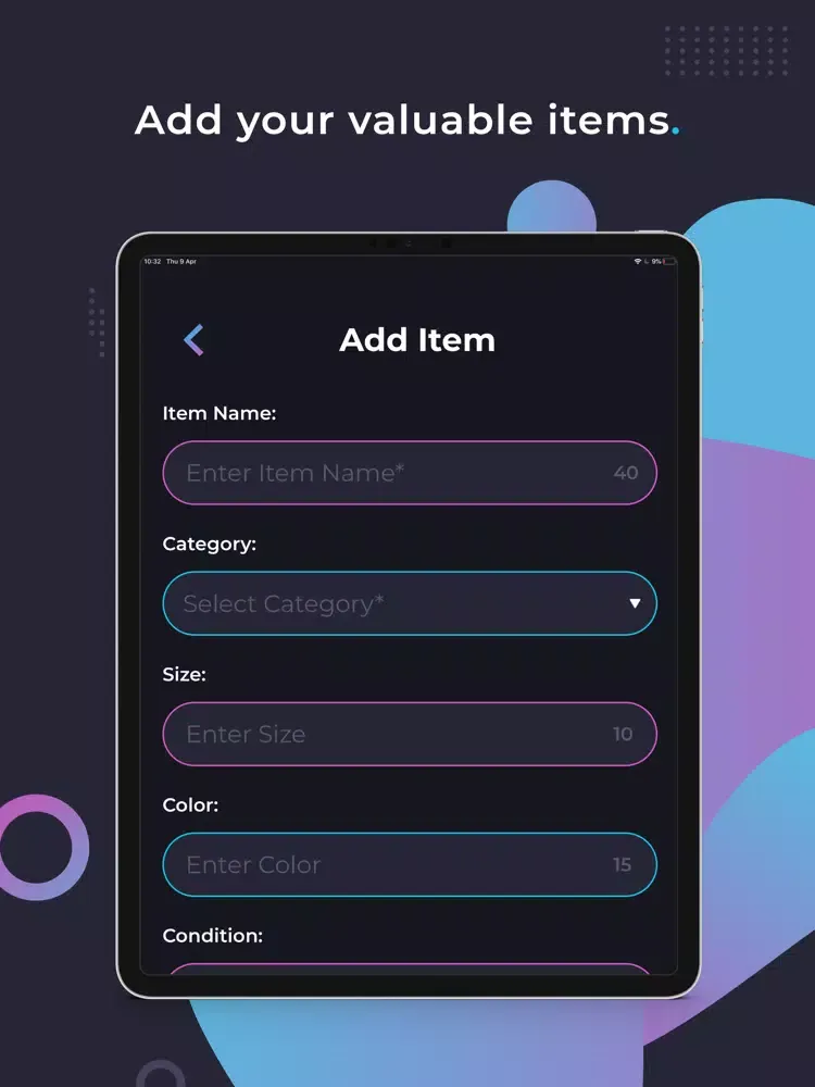 Captures d'écran de Inventory - Manage & Track iPad 
