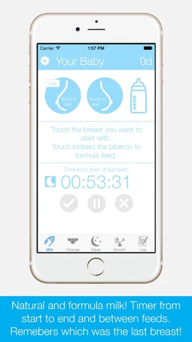 Capturas de pantalla de BabyDiary - Track the progress of your newborn baby!