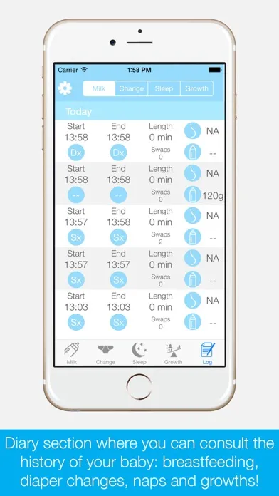 Capturas de pantalla de BabyDiary - Track the progress of your newborn baby!