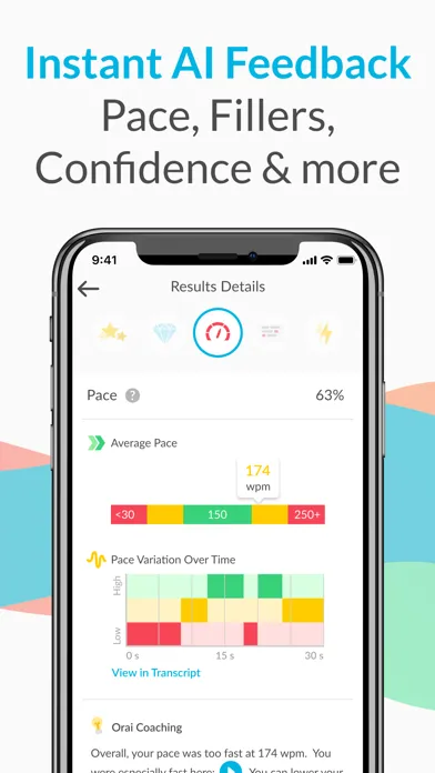 ภาพหน้าจอของ Orai - Improve Public Speaking