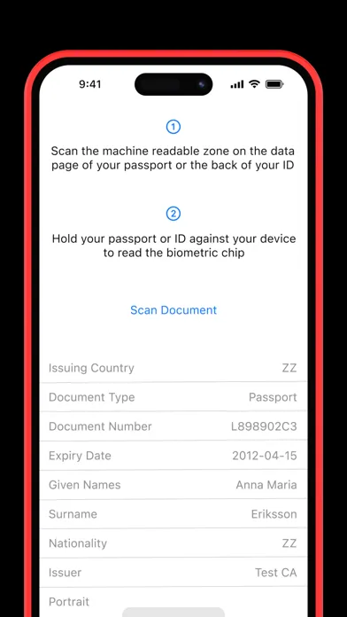 Biometric Passport Reader Screenshots