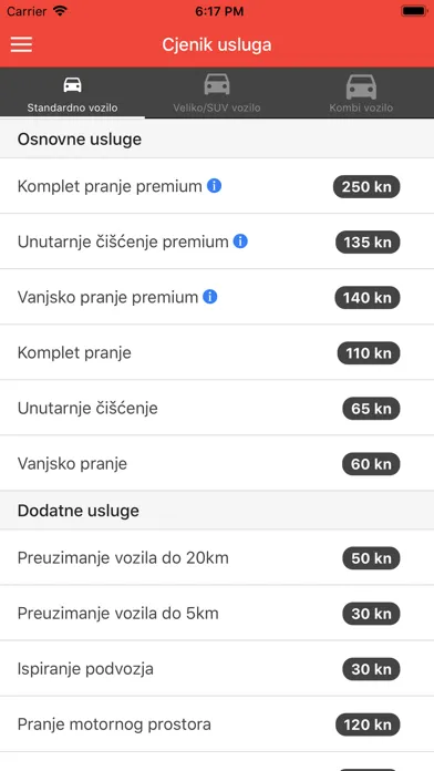 Zrzuty ekranu iWash - carwash & detailing