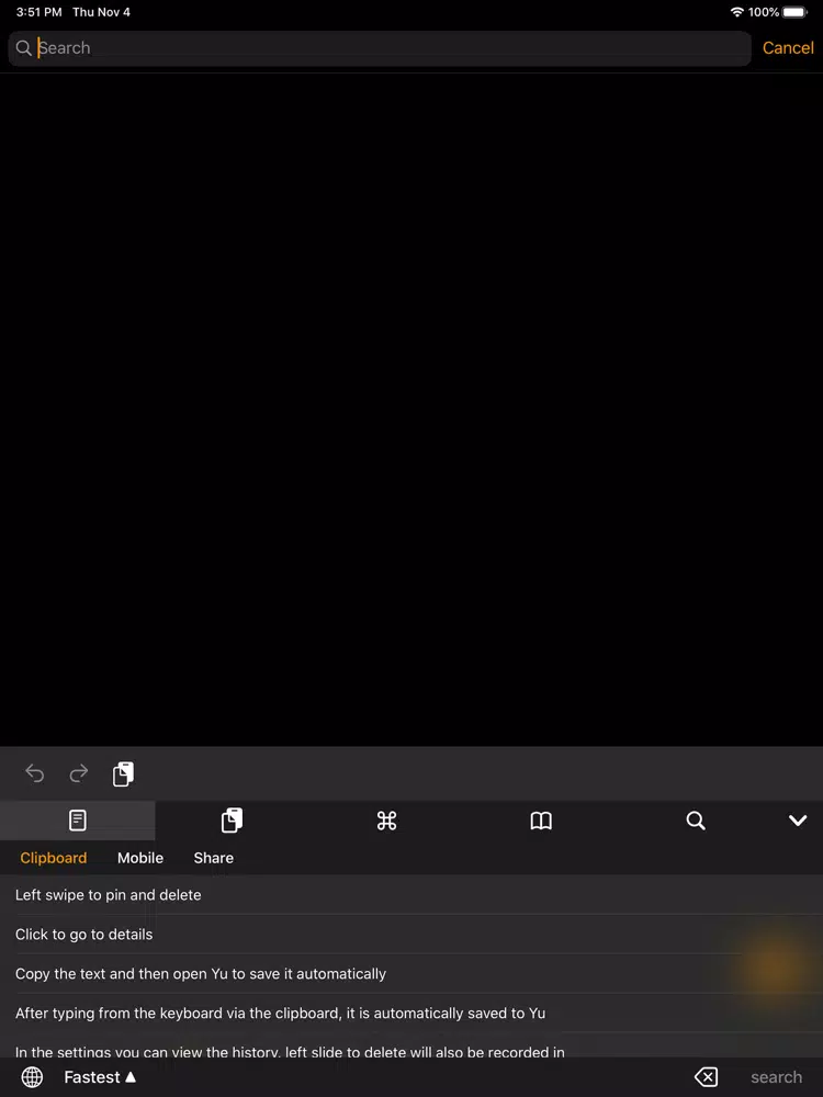 Tangkapan layar iYu - Fast copy & Keyboard iPad 