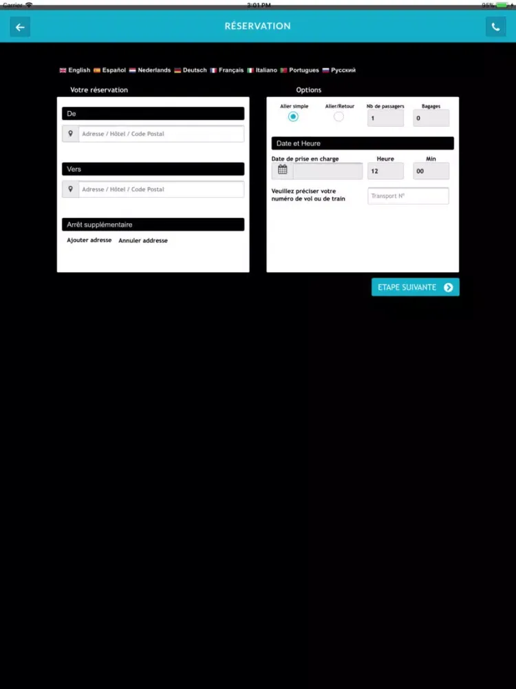 Jolie Cab iPad  Screenshots