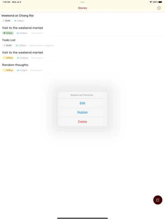Скриншоты Journl - Smart Blogging iPad 