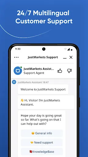 JustMarkets سکرین شاٹس