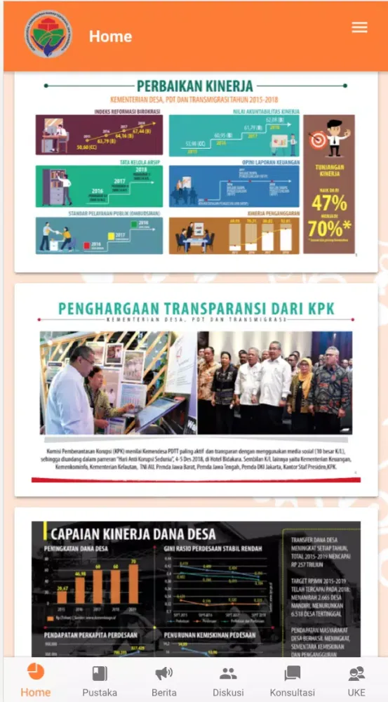 ภาพหน้าจอของ Kemendesa Corner